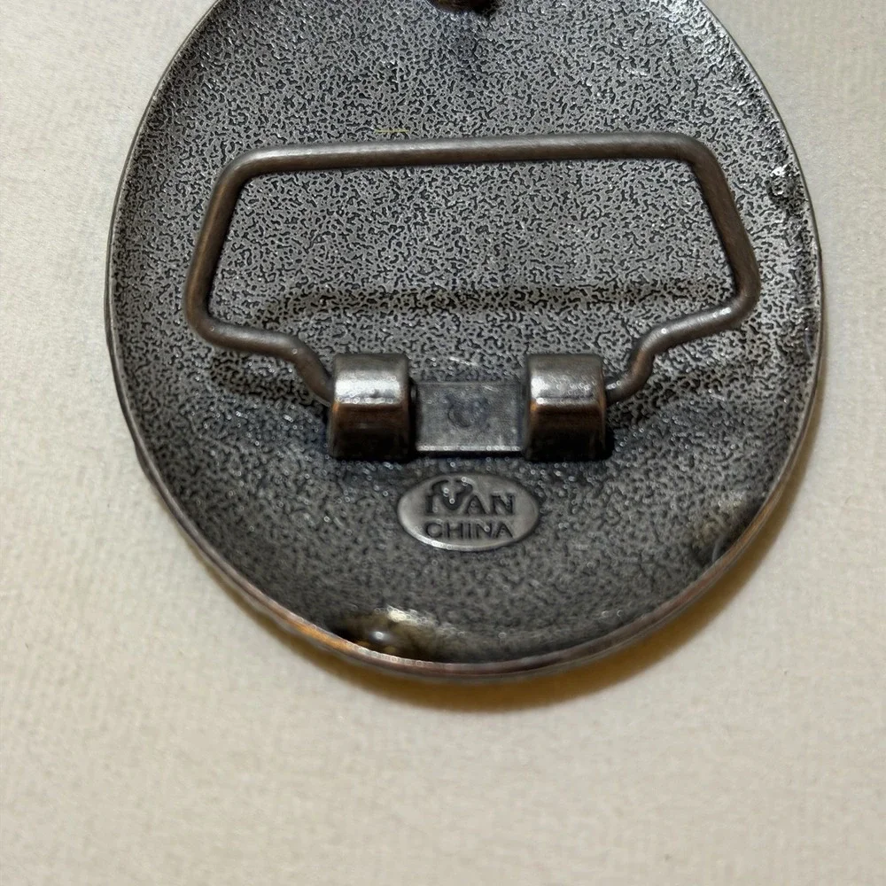 Vintage Signed Ivan Floral Belt Buckle